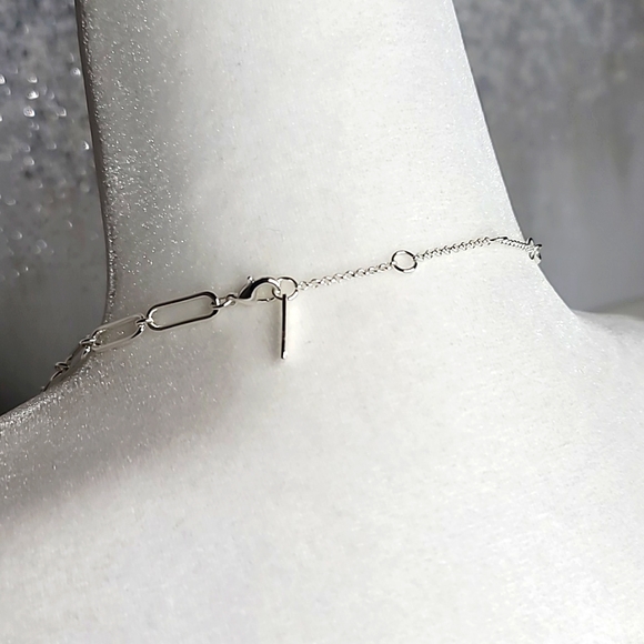 NEW Nine West Silver Triple Layer Necklace - Picture 3 of 3